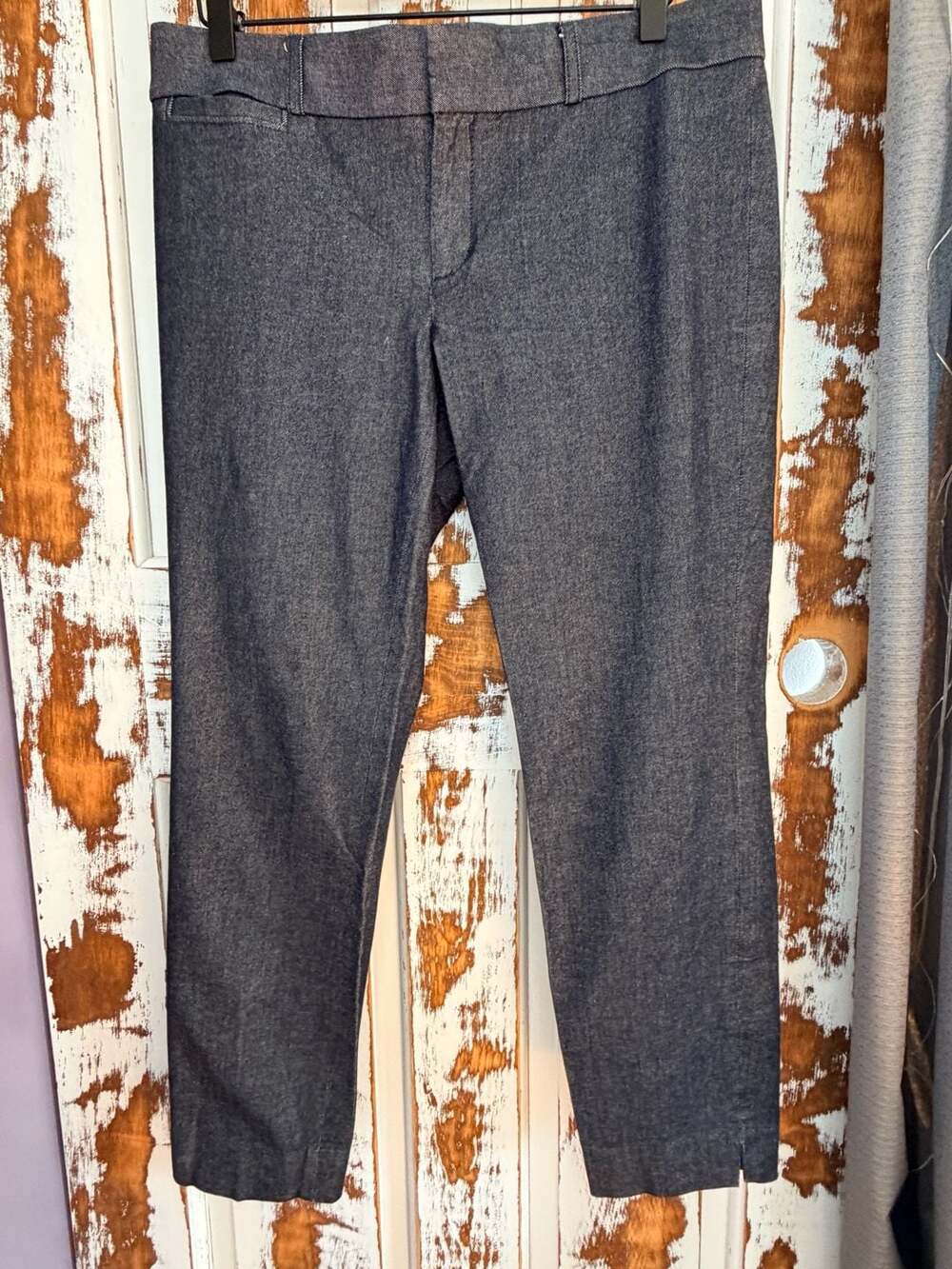 Banana Republic Women’s Sloan Pants Size 6 Blue Stretch Denim Ankle Quiet Luxury